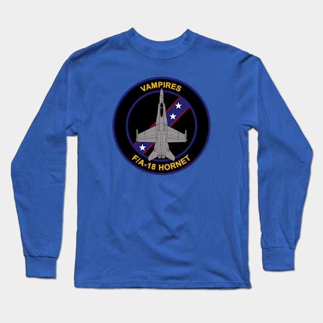 F/A-18 Hornet Vampires Squadron Long Sleeve T-Shirt by TCP